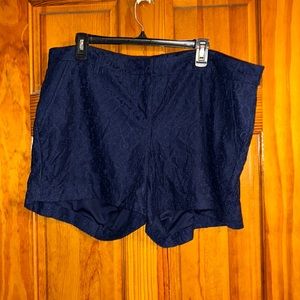 Torrid navy blue lace overlay shorts size 16